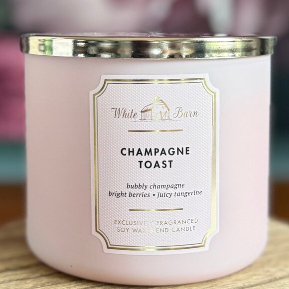 NEW CHAMPAGNE TOAST 3-Wick 14.5 oz Candle Bath & Body Works - Picture 4 of 4